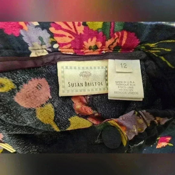 Vintage Susan Bristol Floral Button Down  Shirt and skirt set - Picture 4 of 12